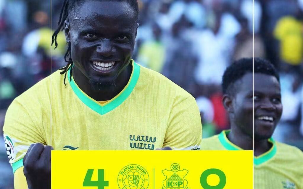 Plateau United thrash Kano Pillars as Rangers cling to top spot