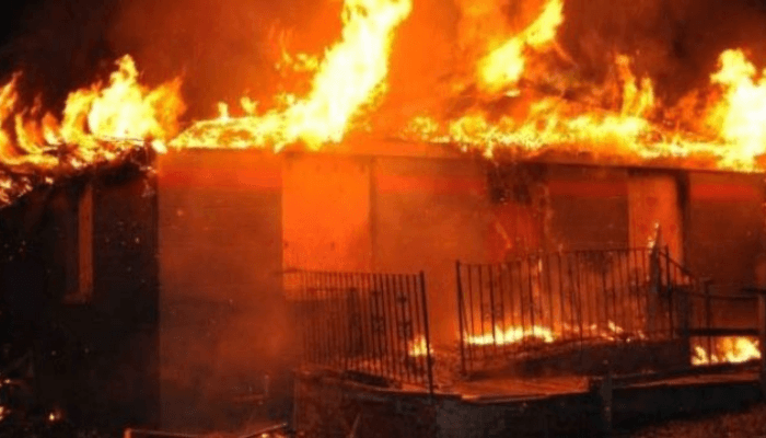 Goods worth millons of naira destroyed as fire ravages shops in Ibadan market