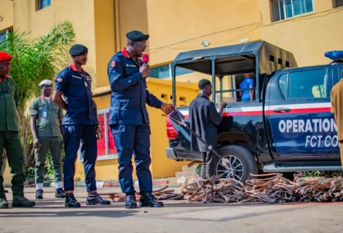 NSCDC ​‌‌‍‌​‍‍⁠⁠‍‌​‌‍‍‍‍‍‌​arrests 4 Alleged Electrical Installations, Armored Cables Vandals In FCT