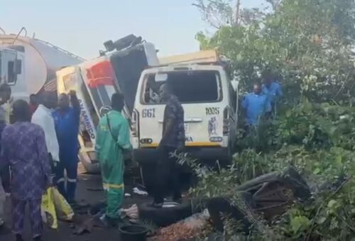 Truck driver loses legs as collision kills four, injures 13 in Lagos