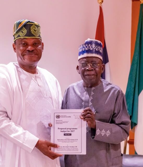 Tinubu Receives UN’s bn Proposed 2027 Budget From Jimoh Ibrahim  – THISDAYLIVE