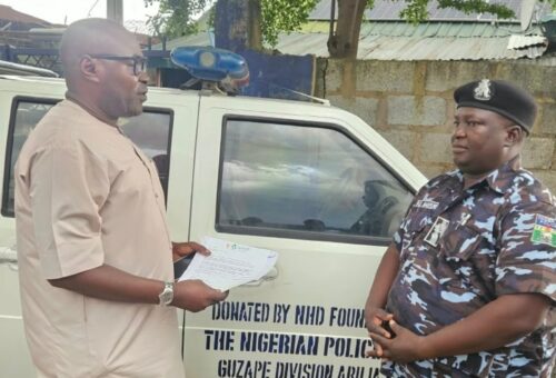 Foundation donates patrol vehicle, money to Abuja police division